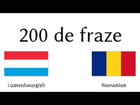 200 de fraze - Luxemburgheză - Română