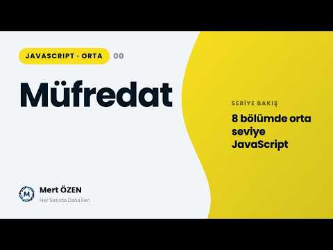 Javascript Orta Seviye: Müfredat