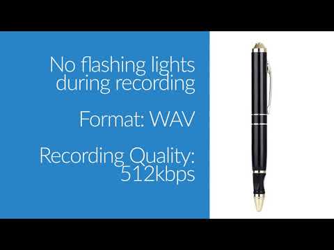 8GB Spy Hidden Continuous Recording Digital Pen Audio Voice Recorder 10 hours Battery Life