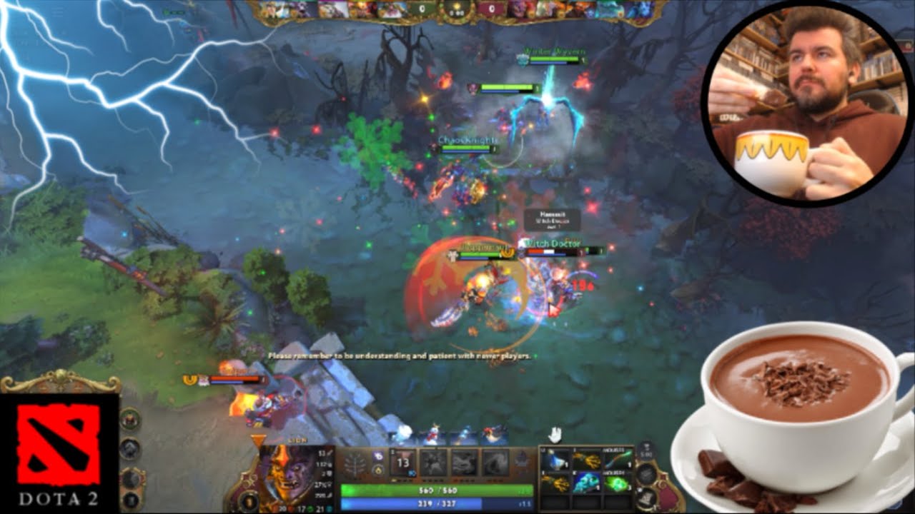 PAN CON CHOCOLATE y noche calentita de DOTA 2 ☕ Gameplay en Español (PC Steam)