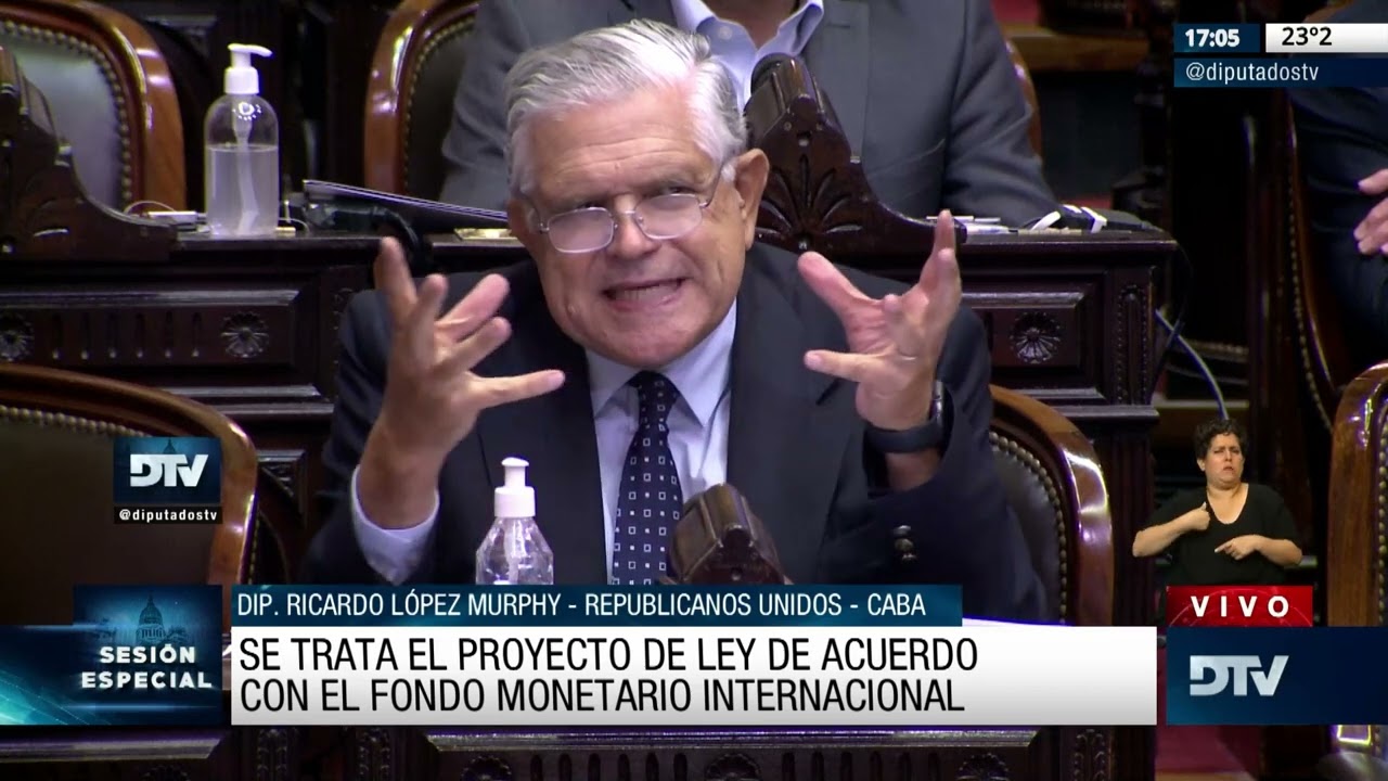 HCDN, Proyecto de ley, acuerdo con el FMI - Habla López Murphy