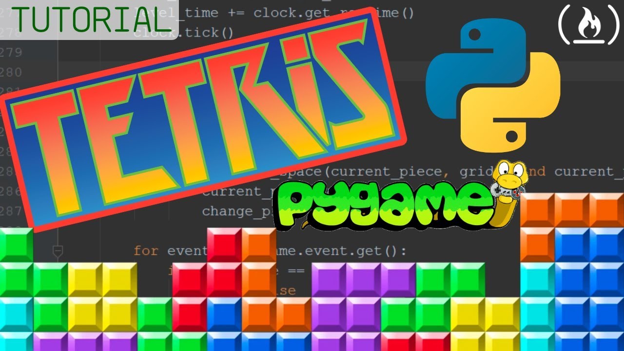 Tetris Python Tutorial using Pygame