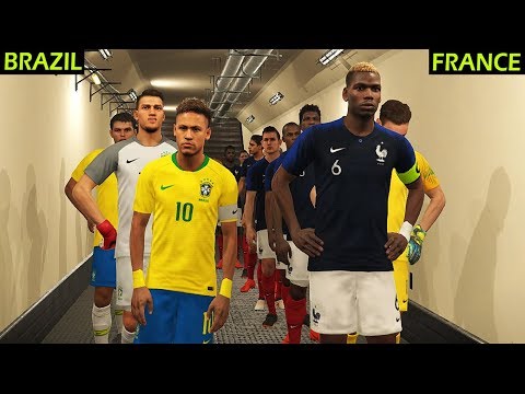 FRANCE vs BRAZIL | PES 2018 Gameplay PC