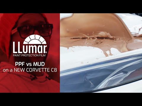 PPF vs MUD on a NEW C8 CORVETTE | LLumar Paint Protection Film Put to the Test