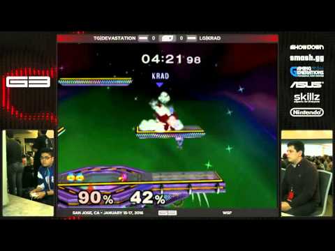 GENESIS 3 - TG|Devastation (Sheik) vs LG|Krad (Falco) - SSBM Singles Pools - Wave D