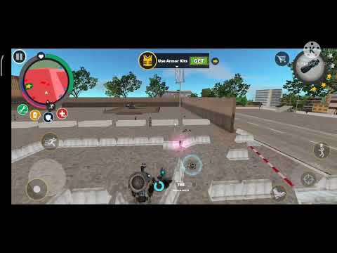 destroy helicopter military base in rope hero vice town with transformar bike version 6.4