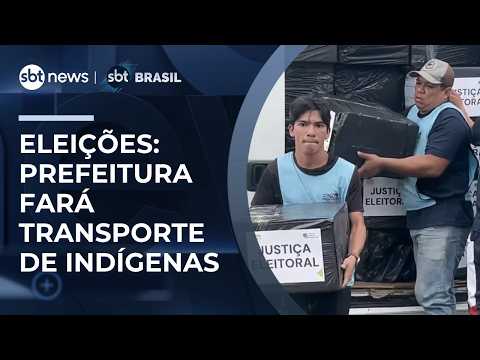 Eleições: prefeitura garante transporte para indígenas de 44 aldeias no Amazonas | #SBTBrasil