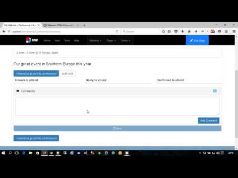 Organizing a conference using DNN Connect's conference module