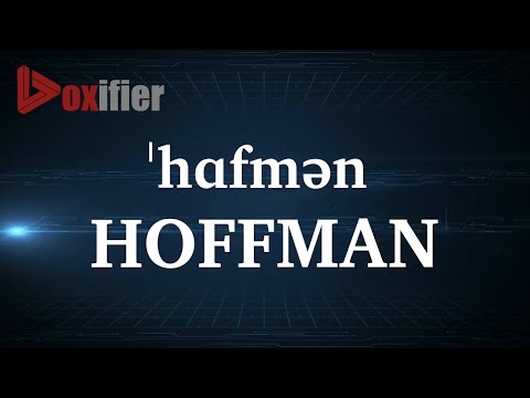 How to Pronunce Hoffman in English - Voxifier.com