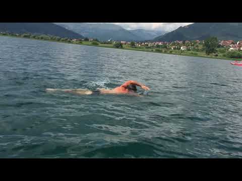 Swimming in the Plav-Lake Summer Juli 2019 Montenegro