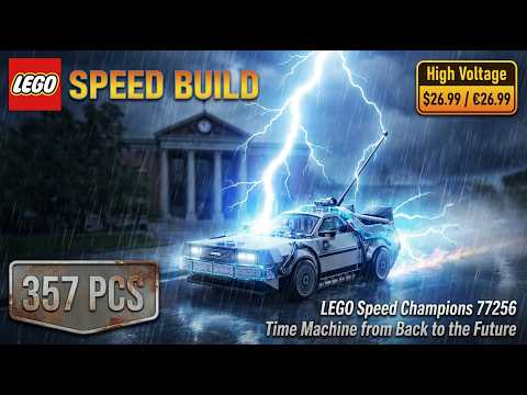 LEGO Speed Champions 77256 DeLorean Time Machine ⚡ | Satisfying Speed Build 🏁
