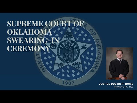Justice Dustin P. Rowe, Swearing In Ceremony, February 24th, 2020