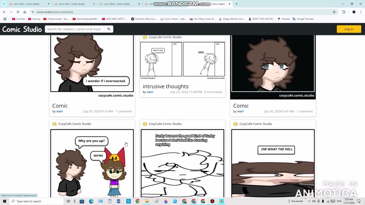 Reviewing Every Nori's Comics and User Series in Comic Studio after I tell something about it