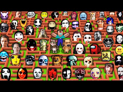 SURVIVAL MAZE with 1000 NEXTBOTS in MINECRAFT animation OBUNGA gameplay coffin meme