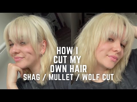 How I cut my own hair - shag layered mullet tutorial for beginners diy haircut