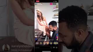 Luna, Chrissy Teigen &amp;  John Legend Giving us “beauty and beast" live on instagram.