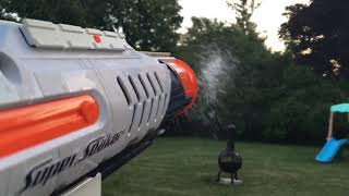Nerf Super Soaker Hydro Cannon Spray Blast Testing
