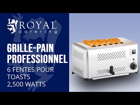 Vidéo - Grille-pain professionnel avec 6 fentes