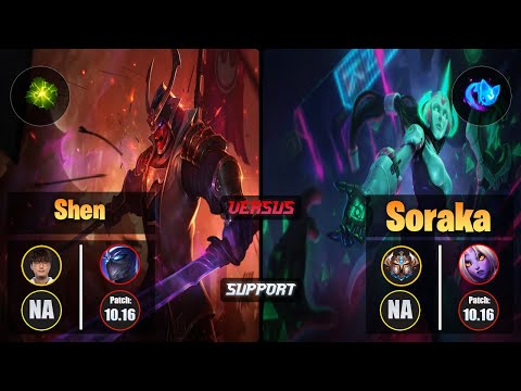 CoreJJ SHEN (Support) [Aftershock] VS SORAKA - Challenger NA Patch 10.16