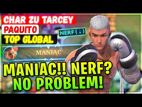 MANIAC!! Nerf? No Problem! [ Top Global Paquito ] Char zu tar - Mobile Legends Emblem And Build