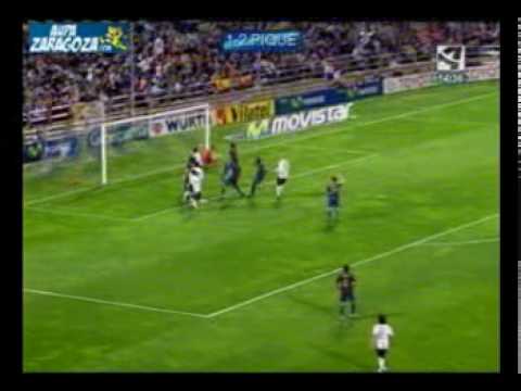 Gol de Piqué con el Real Zaragoza ante el FC Barcelona - 06/07 Copa del Rey