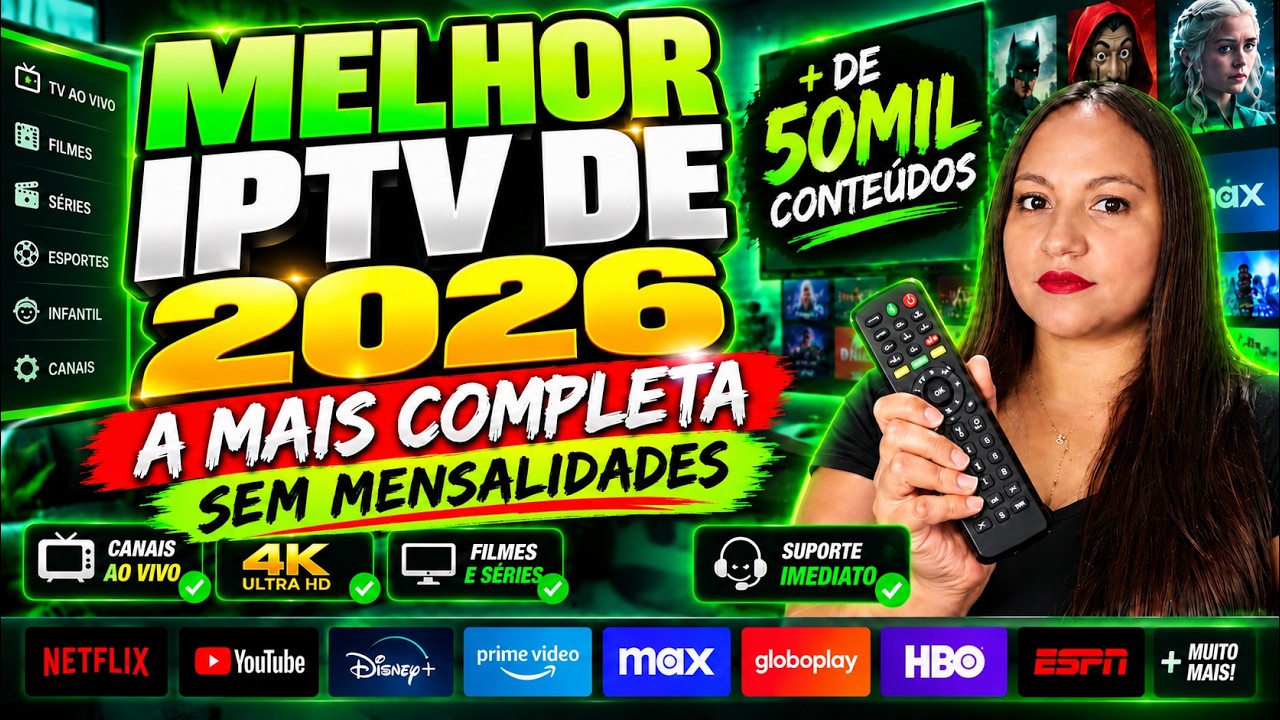 🚨 MELHOR IPTV DE 2026: TESTEI E DESCOBRI A MELHOR IPTV DE 2026 SEM TRAVAMENTOS!