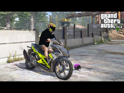 MOTOR HEREX NIH NGAB YAMAHA AEROX 1000cc MANTAP KENCANG - GTA V MOD INDONESIA EPISODE SPESIAL
