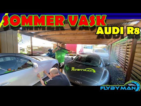 Audi R8 bliver sommer vasket med god råd fra NIVA bilpleje