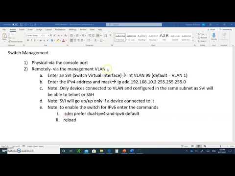 CCNA 7 SRWE Switching, Routing and Wireless Essentials- Module 1 Basic Device configuration PT 1