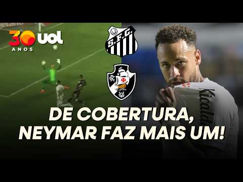 NEYMAR FAZ GOLAÇO PARA O SANTOS! ATACANTE CHUTA POR COBERTURA E FAZ O SEGUNDO CONTRA O VASCO