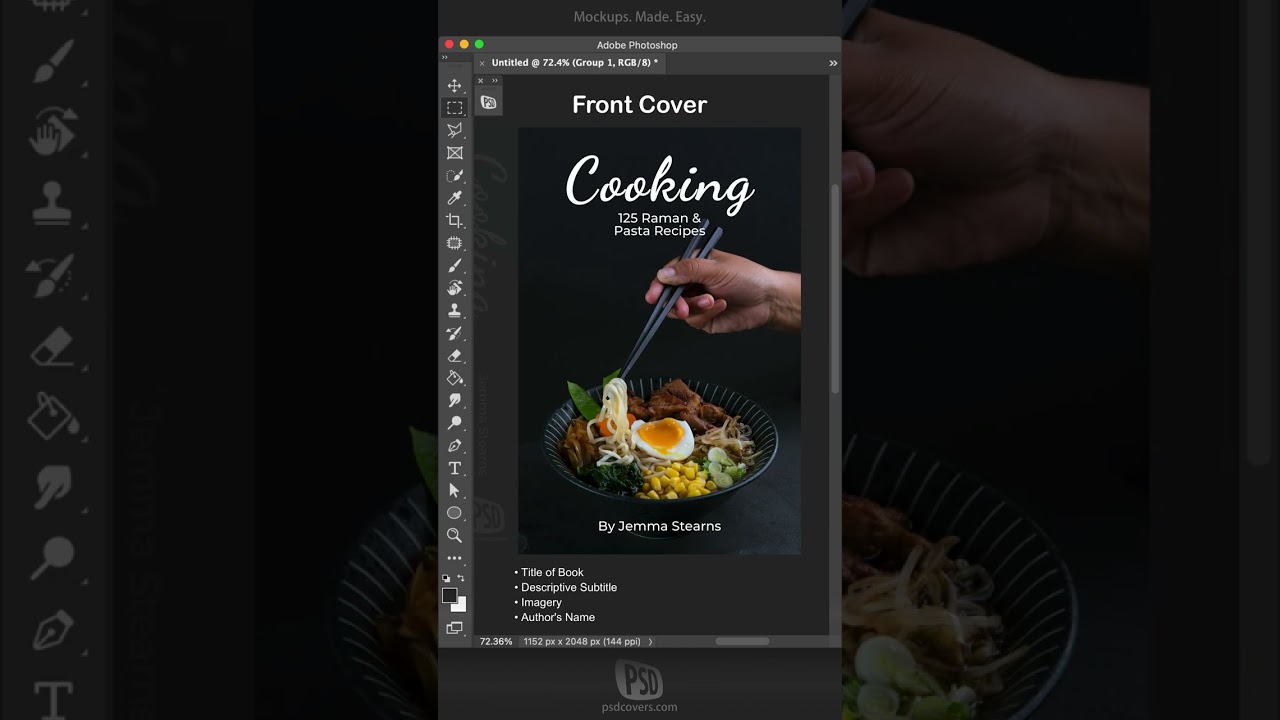 FREE PSD 6X9 Cooking Book Cover Design
