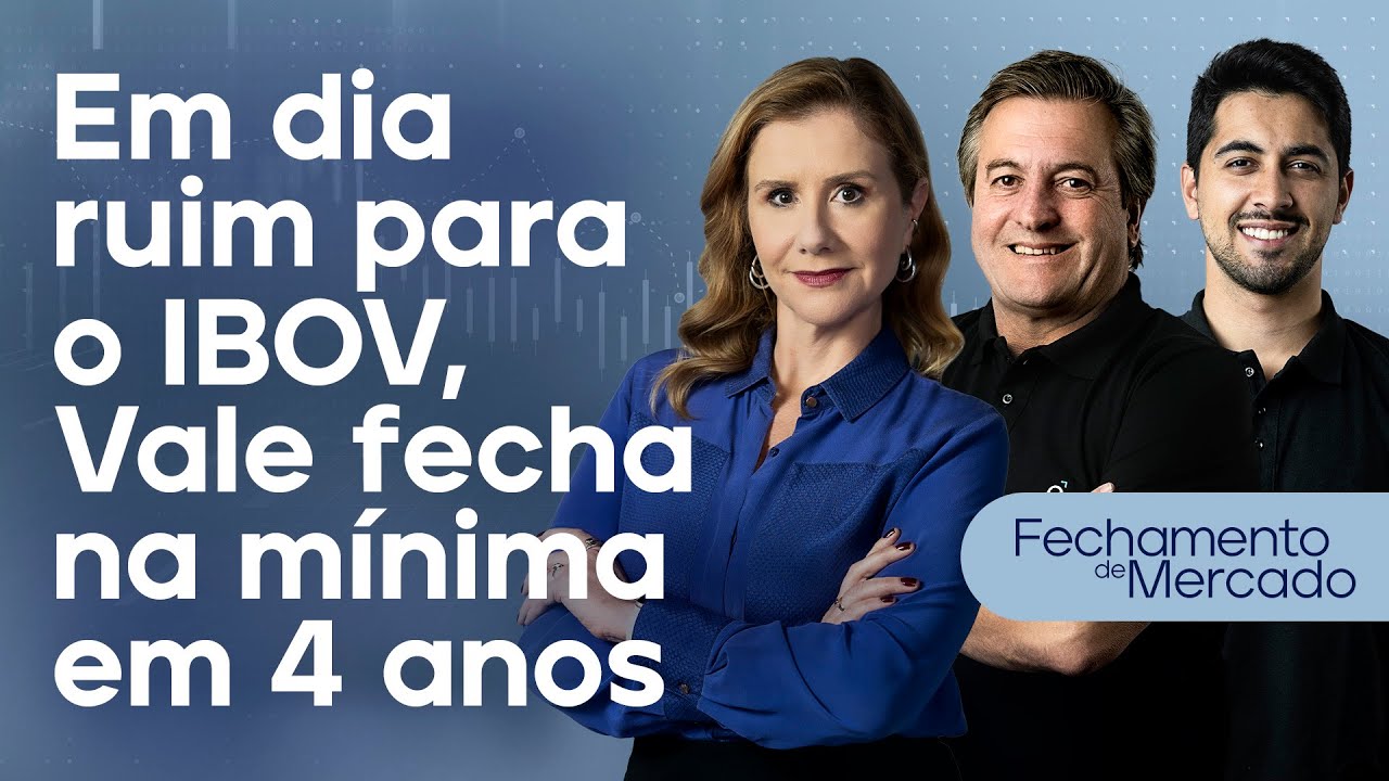 🔴 08/01/25 - EM DIA RUIM PARA O IBOVESPA, VALE FECHA NA MÍNIMA EM 4 ANOS | Fechamento de Mercado