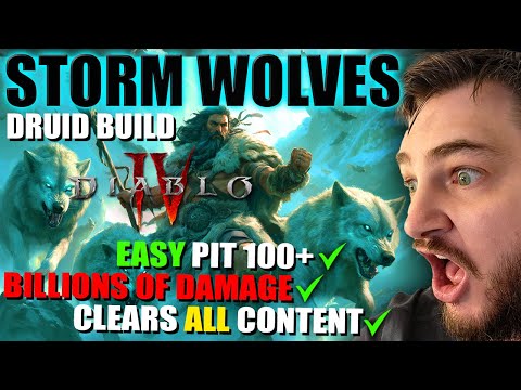 Diablo 4 - STORM WOLVES Druid Build Guide (PIT 100+) VERY STRONG Companions / Summons