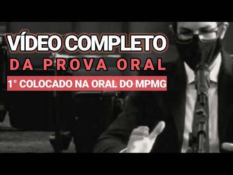 Prova oral do 1° colocado no MPMG (Rodrigo Mayer) - Promotor de Justiça - 2020