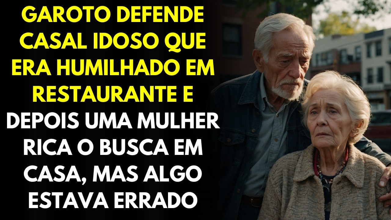 Garoto Defende Casal Idoso Que Era Humilhado Em Restaurante e Depois Uma Mulher Rica o Busca Em Casa