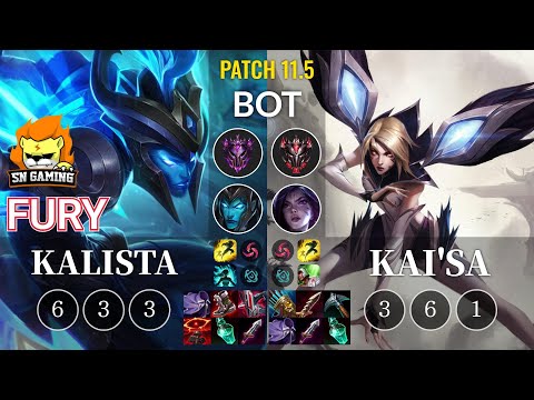 SN Fury Kalista vs Kai'Sa Bot - KR Patch 11.5