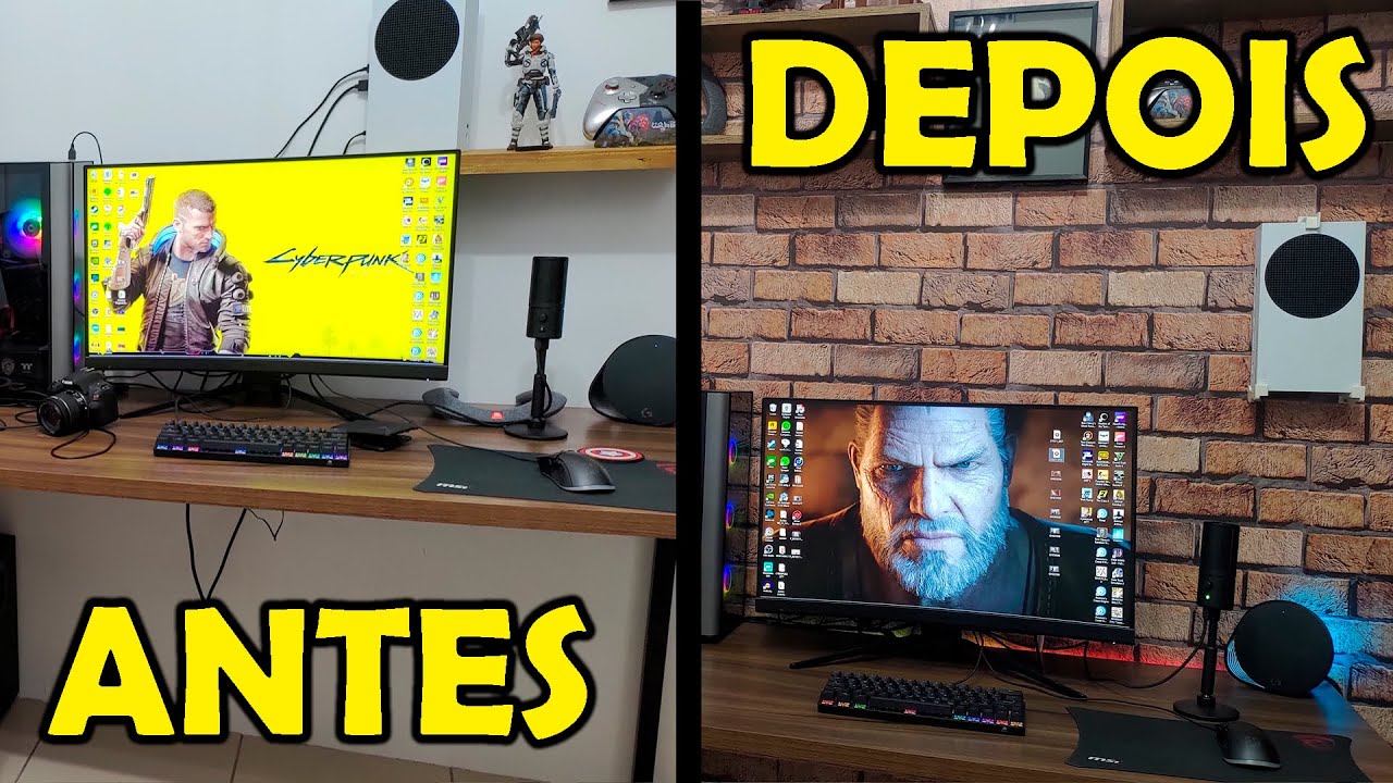 Watch Now PAPEL DE PAREDE TIJOLINHO ADESIVO PARA SETUP GAMER - FICOU BOM PAPEL DE PAREDE TIJOLINHO ADESIVO PARA SETUP GAMER - FICOU BOM