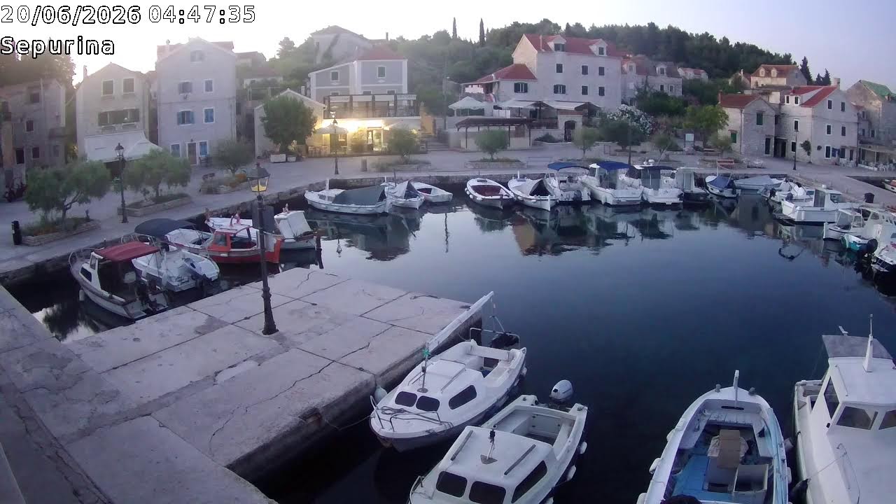 Live webcam view of Šepurine Harbour Panorama