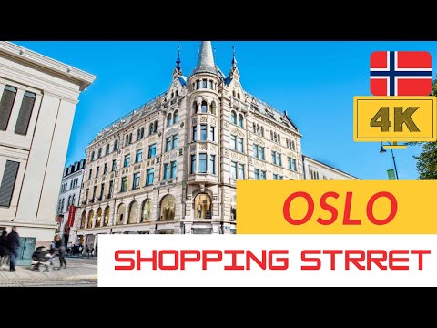 OSLO NORWAY 🇳🇴  WALKING TOUR || Street Shopping in Oslo || 4K HDR ( ▶️ 10 mint)