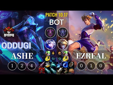 SG OdduGi Ashe vs Ezreal Bot - KR Patch 10.17
