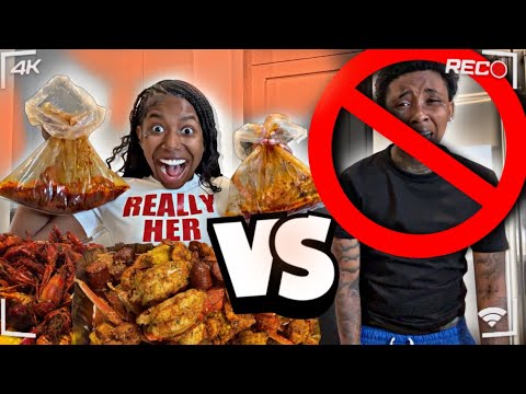 SEAFOOD 🦞 VS NO FOOD CHALLENGE 🔥!!