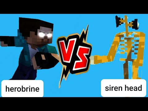 herobrine vs siren head - Minecraft animation