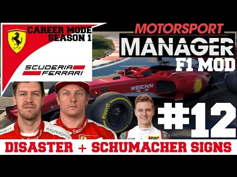 Ferrari S01E12: DISASTER + SCHUMACHER SIGNS! - F1 Mod for Motorsport Manager PC