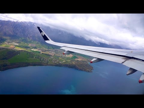 Beautiful takeoff from Queenstown onboard an Air New Zealand Airbus A320! Video