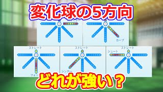 変化球の方向はどれが一番強い？やっぱり「フォーク方向」？【パワプロ2022】【ゆっくり】