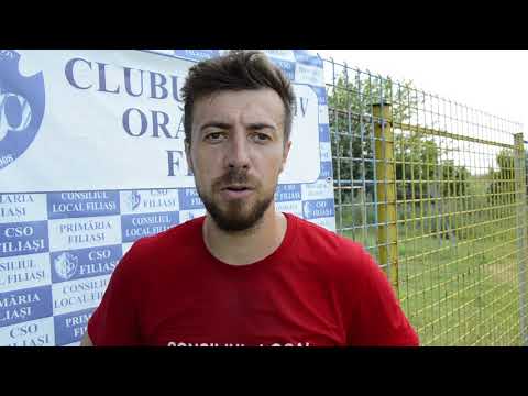 Robert Vulpe, după CSO Filiași - CSJ Craiova 9-1 (video: Alex Vîrtosu)