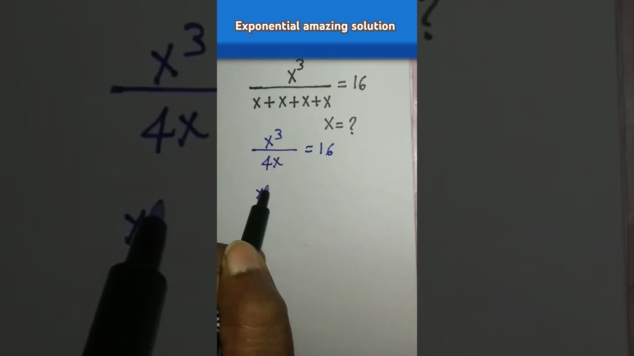 Exponential amazing solution #maths #shorts