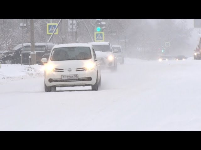 Ангарск занесло снегом
