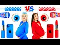RICH Pregnant VS BROKE Pregnant Red Vs Blue Bad Vs Good Pregnancy Situations By RATATA BOOM