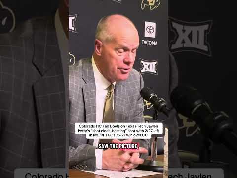 #CUBuffs HC Tad Boyle on Texas Tech’s controversial shot clock-beating jumper in 73-71 loss to TTU